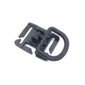 Fibbia ad anello D girevole tattica MOLLE per accessorio fettuccia zaino esterno - Nero