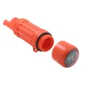 Sifflet de survie extérieur 5 en 1 avec boussole compartiment étanche outil de camping - Orange