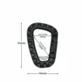 Moschettone tattico leggero in plastica gancio ad anello a D per attrezzatura da campeggio - Nero