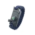 Braccialetto di sopravvivenza in paracord da esterno con bussola e fibbia multifunzione. - Blu navy
