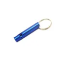 Fischietto di sopravvivenza portatile in alluminio blu con portachiavi per sport e emergenza. - Blu