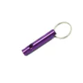 Fischietto di sopravvivenza in alluminio viola con portachiavi, pratico strumento per campeggio. - Viola