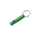Piccolo fischietto in alluminio verde con portachiavi, fischietto sportivo sopravvivenza - Verde