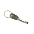 Porte-clés tournevis plat miniature portable, outil de poche multifonction en métal. - Plat Unique / Argent
