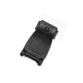 Black plastic MOLLE buckle tactical backpack strap webbing connecting clip accessory detail - Black