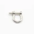 Stainless steel bow shackle for paracord bracelets survival gear DIY metal hardware accessory. - Large Belly Buckle