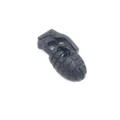 Blocca cordino in plastica nera a forma di granata chiusura a molla per lacci e borse. - Nero