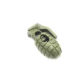 Blocca cordino in plastica a forma di granata militare verde per scarpe e zaini - Verde militare