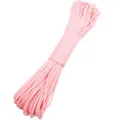 Detailopname van een netjes opgerolde roze nylon paracord met fijne textuur en weving. - Lichtgevend Roze