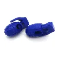 Boucle de cordon en plastique bleu en forme de grenade pour lacet de chaussure - Bleu saphir