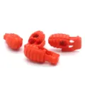 Bloque cordon en plastique rouge en forme de grenade pour lacets et accessoires de plein air. - Orange