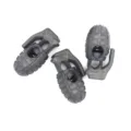 Bloque cordon en plastique forme de grenade pour lacets et equipement tactique paracorde. - Gris