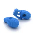 Bloqueur de cordon forme grenade en plastique bleu pour lacets vêtements capuche. - Bleu ciel