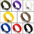 Outdoor adjustable paracord survival bracelet multi-color wristband main display - Adjustable Clasp Style / Multicolor