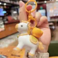 Creative cute rotating pony keychain lucky zodiac horse bag charm pendant for daily use. - Rotating Horse with Sound / Persimmon Lucky Horse