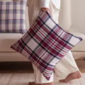 Plaid sofa pillow cover cozy living room cushion decorative fabric home textile style - 45x45cm / Purple Plaid