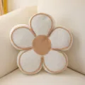 Cute 3D daisy flower throw pillow, soft plush cushion for sofa bedroom and living room decor closeup. - 40cm - 500g / White + Gold