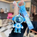 Creative trendy color-blocked star puppy keychain, exquisite car key chain, bag charm gift - Blue Color Block Dog