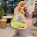 Cute cartoon capybara keychain mini retro audio pendant fun toy gift for kids and bags. - Yellow Capybara Bathing