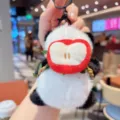 Cute cartoon panda plush keychain, soft stuffed animal toy bag pendant for couple gifts. - Apple Backpack Panda