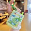 Cute dinosaur themed mini game console keychain bag pendant cute cartoon toy gift accessory - Green Dinosaur