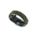 Outdoor survival paracord bracelet with compass and plastic buckle, camo tactical gear. - Army Green Camo