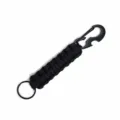 Porte-clés paracorde durable avec ouvre-bouteille et mousqueton pour un usage quotidien - Noir