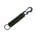 Porte-clés paracorde vert militaire avec décapsuleur et mousqueton pour le camping en plein air. - Vert Militaire