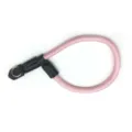 Correa de muñeca para cámara de paracord trenzada rosa con conector de cuero - Rosa
