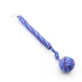 Porte-clés singe paracorde bleu rouge corde tressée lanière survie en plein air EDC - Camouflage Bleu Rouge