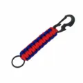 Porte-clés paracorde d'extérieur avec ouvre-bouteille, chaîne de clés tressée bleu rouge. - Rouge & Bleu