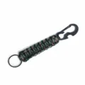 Porte-clés Corde de Parachute Extérieur avec Mousqueton Ouvre-bouteille Métal - Bleu lac