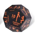 Bola de dado de fitness de 12 caras para entrenamiento en casa yoga aeróbico vista principal - 10cm / Naranja