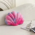 Plush mermaid shell pillow soft pink blue gradient cushion for home sofa living room decor - 38*28cm-330g / Pink