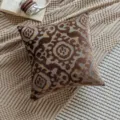 Nordic retro cut velvet throw pillow cover with psychedelic pattern for sofa bed decor - 45*45cm - 190g / Cut Velvet Coffee