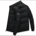 Giacca Piumino Uomo Invernale Collo In Piedi Imbottita Calda Casual Nera Cappotto - Taglia M / Top / Nero