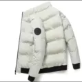 Giacca invernale da uomo collo alto imbottita calda cappotto bianco casual nero - Taglia M / Top / Avorio