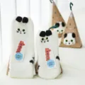 Fluffy fleece cat floor socks with cute embroidery, warm winter home sleeping socks gift box var. - White Cat