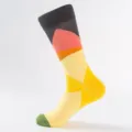 Herren dicke Skateboard Socken mit abstraktem Ölgemälde Farblock Design, Gr. 45-47. - Herren Übergröße (Größe 41-47) / Colorblocking