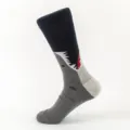 Men novelty shark mid tube socks casual cotton knit fun long socks for daily wear now. - Plus Size (Size 41-48) / Whale