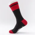 Winter long men's socks extra large thick cotton thermal black red high tube size 47 - Plus Size (Size 41-48) / Black with Red Cuff