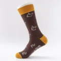 Herren dicke Skater Socken Winter hohe Tube Baumwolle Kaffeetasse Muster trendige Socken - Herren Übergröße (Größe 41-47) / Heißer Tee