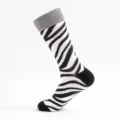 Herren Zebra Gestreifte Lange Socken Schwarz Weiß Winter Thermische Baumwollsocken Variante - Herren Übergröße / Floral