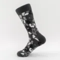 Herren lange Baumwollsocken, graue Camouflage Leopard Print Mid-Tube Sportsocken, gross. - Herren Übergröße / Camouflage