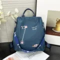 Stylish women's backpack anti-theft design large capacity casual daily commute bag new - Blue