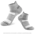 Herren Sport-Sneakersocken, atmungsaktives Mesh-Design, verdickter Frotteeboden zum Laufen. - Einheitsgröße / Hellgrau