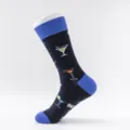 Men plus size cocktail pattern mid-calf cotton socks oversized casual breathable daily wear - Men's Plus Size (40-47) / Color 2