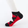 Chaussettes courtes de sport décontractées pour hommes grandes tailles motif à carreaux. - Taille Unique (Taille 40-47) / Couleur 5
