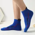 Men breathable mesh sports short socks summer running socks comfortable athletic socks - One Size / Blue