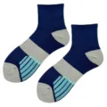 Heren dames halflange sport sokken donkerblauw grijs fitness ademende hardloopsokken - One size (maat 37-44) / Marineblauw